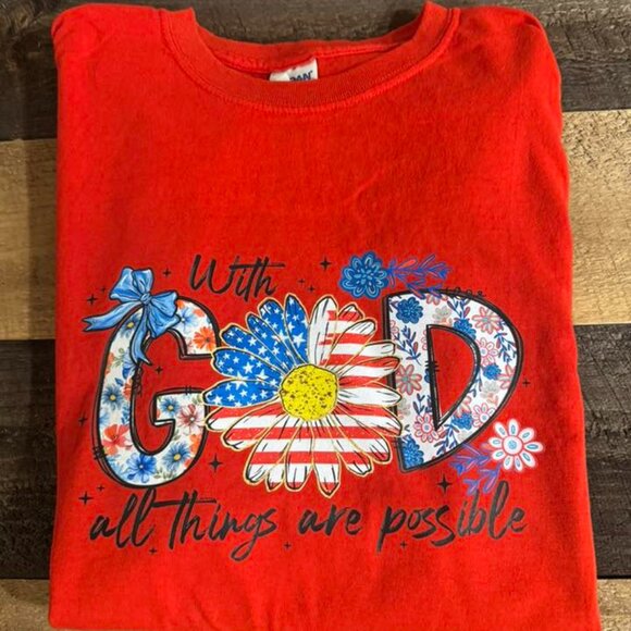 "With GOD All Things Are Possible" Tee - Picture 1 of 1